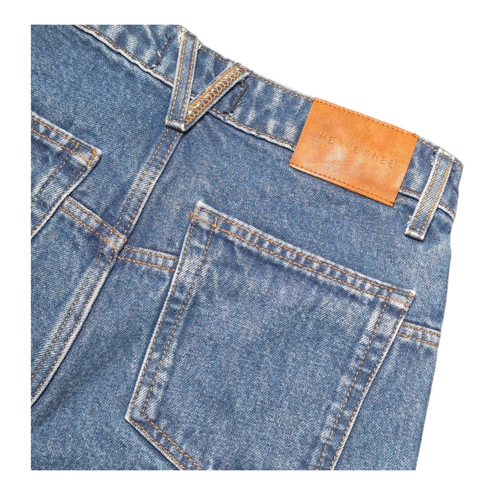 Free People We The Free Womens 25 Cropped Straight Y2K Jeans Denim
